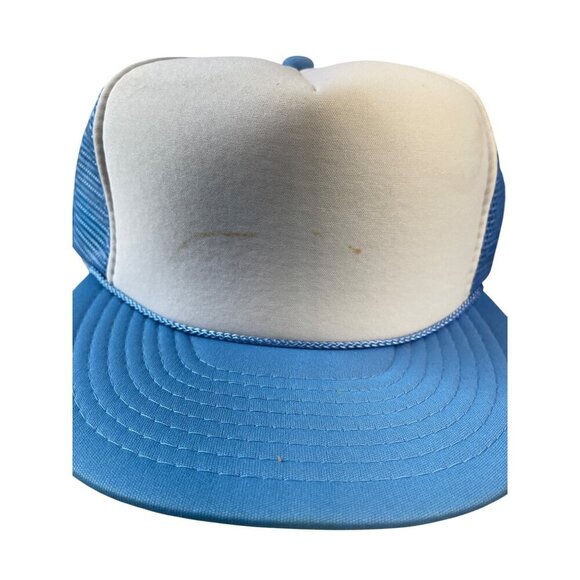Vintage Nissin Blue & White Trucker Cap Adjustable Mesh Back Lot of 2 - Picture 2 of 5